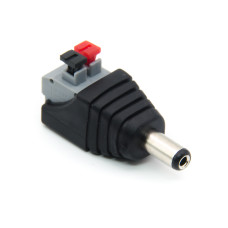 DC-Stecker Male Barrel Jack 5.5mm / 2.1mm mit Federklemmen