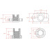 Madre Anti-Backlash T8 Trapezoidale con Passo di 8mm