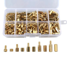 Sechskant M3 Distanzbolzen Abstandhalter Messing 300stk.