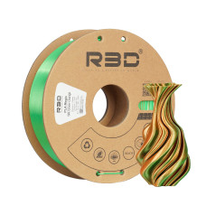 eSilk Magic-PLA Grün-Orange Filament 1.75mm 1Kg R3D 