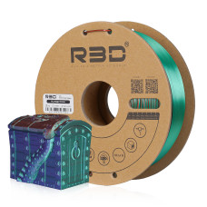 eSilk Mystic-PLA Verde-Viola-Rame Filamento 1.75mm 1Kg R3D