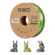 eSilk Mystic-PLA Oro-Verde-Nero Filamento 1.75mm 1Kg R3D