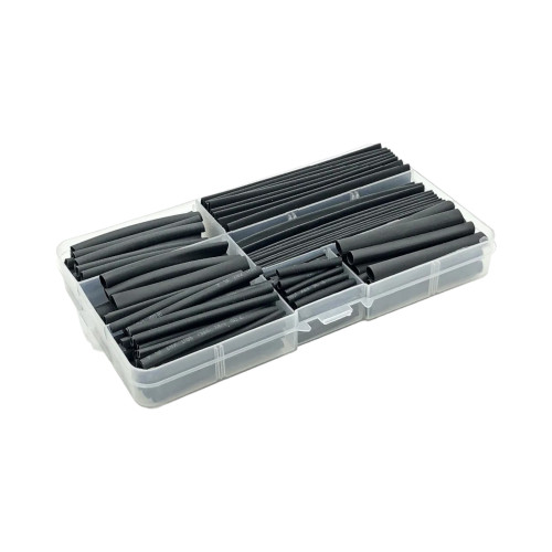 Heat Shrink Tubing Set Black 140 Pieces / Total 7.6m Heat Shrink Tubing Set Black 140 Pieces / Total 7.6m
