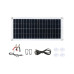 18V 0.6A Semi flexibles polykristallines Solarmodul 10W mit USB Port