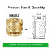 M4×4mm Thread Inserts Brass Heat Insert 50Pcs